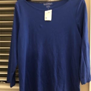 Long sleeve blue top Size L (NWOT)